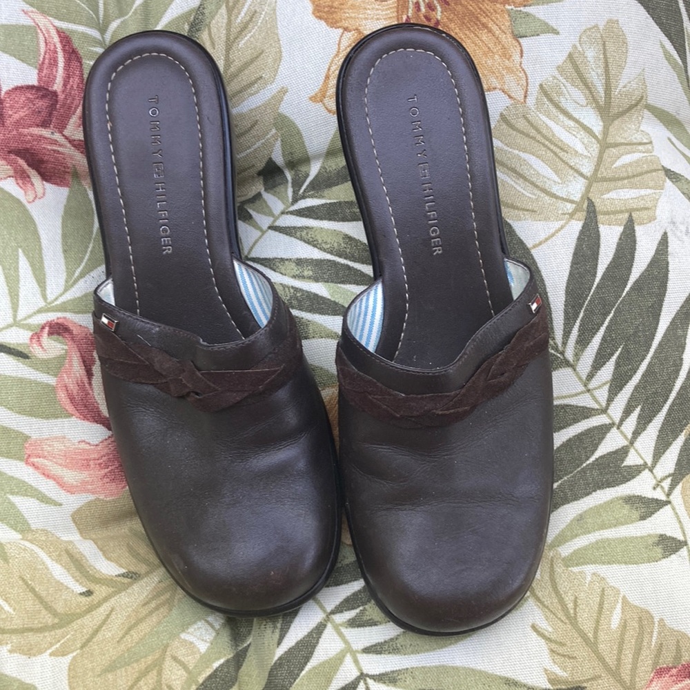 Tommy slide in clog type shoes